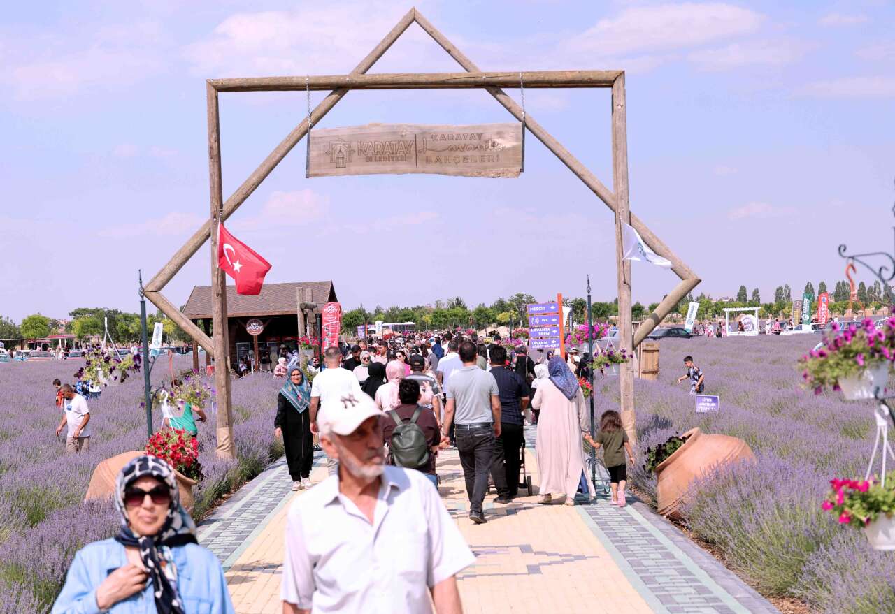 Konya’da lavanta festivali başladı! Binlerce kişi mor tarlalara akın etti 1